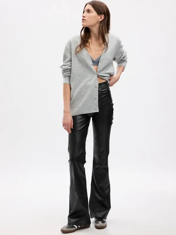 GAP GAP High Rise '70s Leatherette Trousers - Ladies