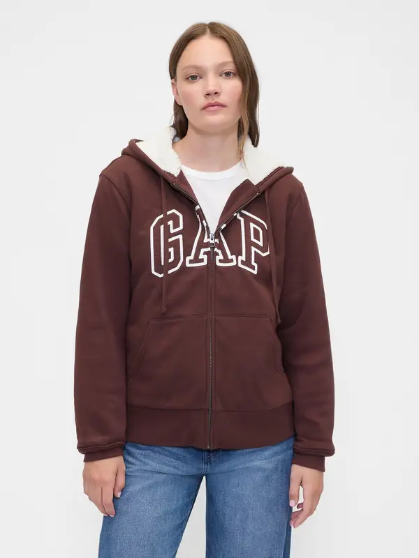 GAP GAP Insulated Sweatshirt Logo Sherpa - Women's