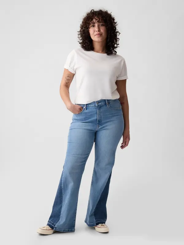 GAP GAP Jeans '70s flare High Rise Patched - Women's