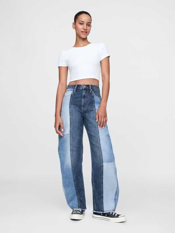 GAP GAP Jeans barrel High Rise Patchwork - Women's