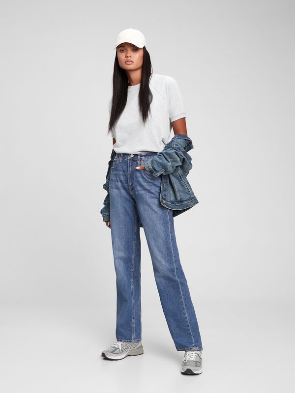 GAP GAP Jeans loose high rise med Washwell - Ženske