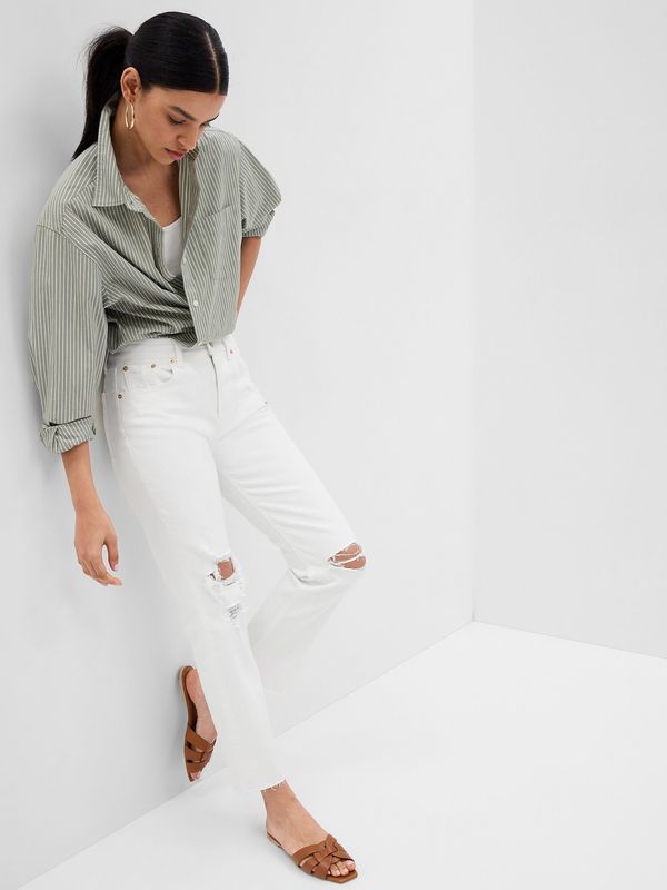 GAP GAP Jeans white straight high rise - Women