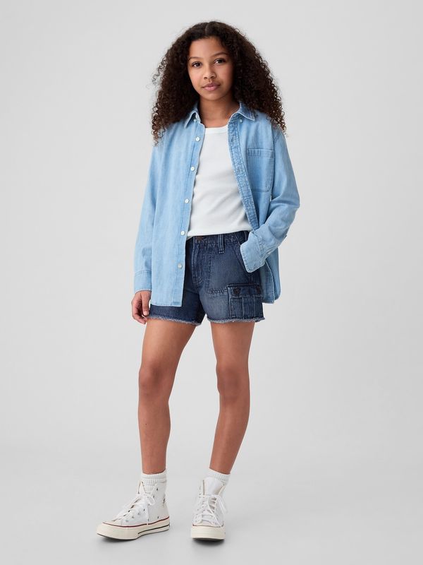 GAP GAP Junior Denim Cargo Shorts Stride - Girls