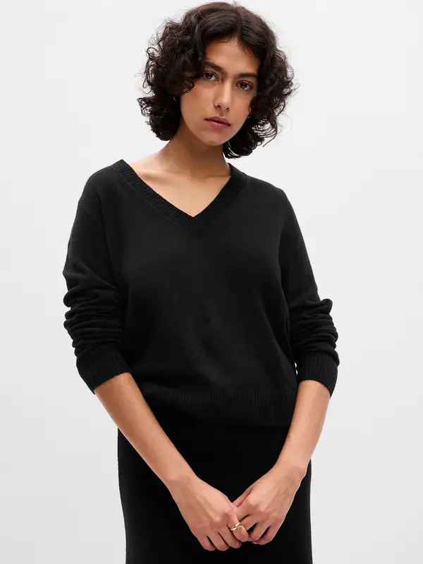 GAP GAP Knitted V-Neck Sweater - Women's