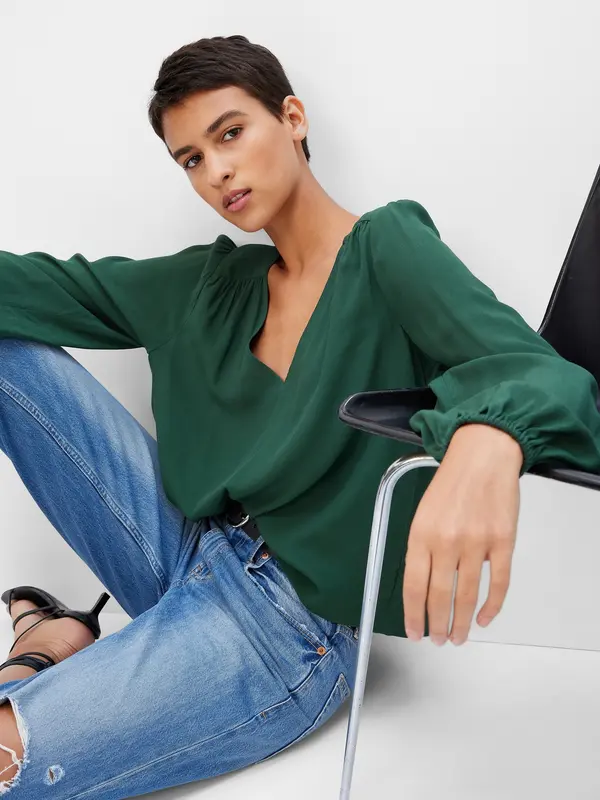 GAP GAP Lenzing™ Ecovero™ Elegant Blouse - Ladies