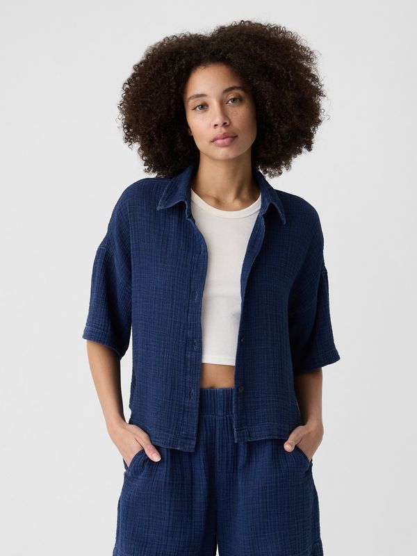 GAP GAP Linen Crop Shirt - Women