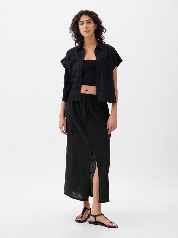 GAP GAP Linen midi skirt utility - Women's