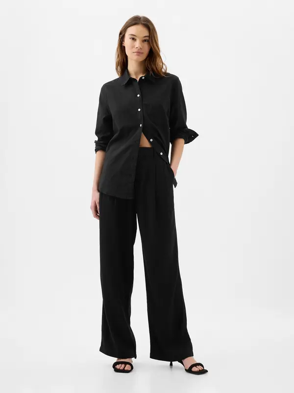 GAP GAP Linen Wide-Leg Pants - Women's