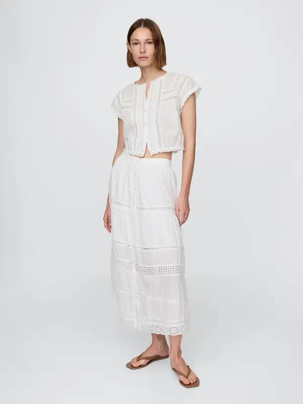 GAP GAP Maxi skirt with lace - Women's