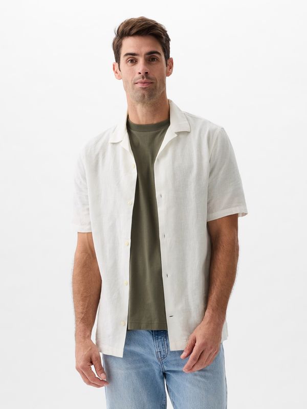 GAP GAP Men's White Linen Shirt