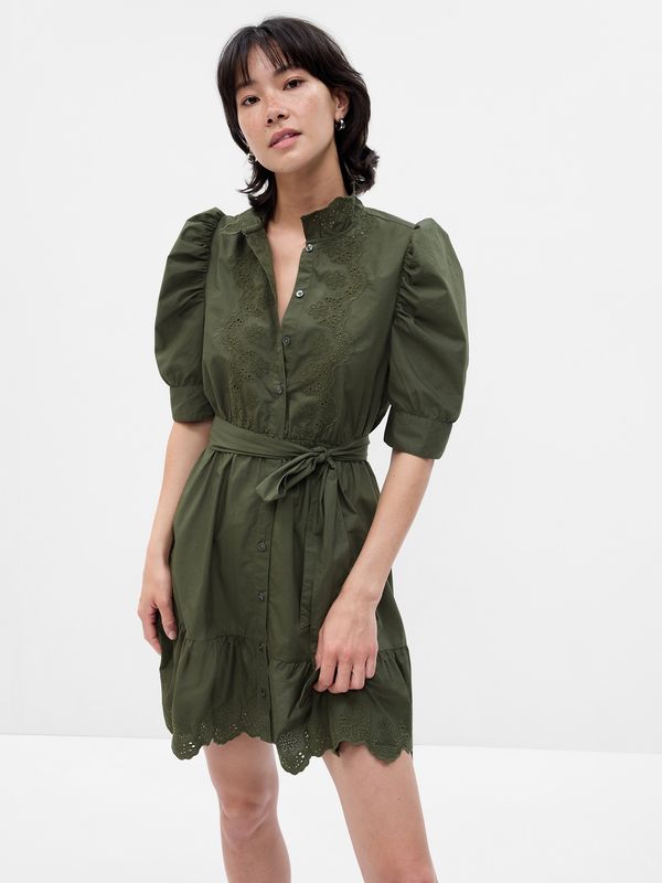 GAP GAP Mini Dress with Puff Sleeves - Women's