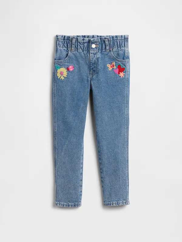 GAP GAP otroške kavbojke Paperbag Mom - deklice