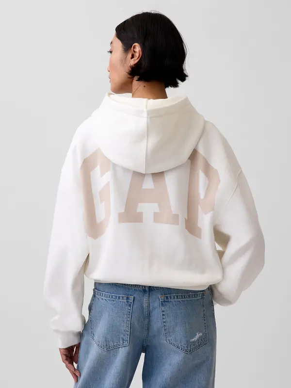 GAP GAP Oversize Crop Hoodie z logotipom VintageSoft
