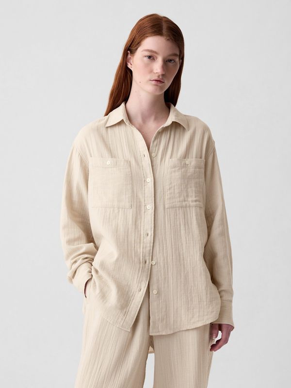 GAP GAP Oversize Muslin Shirt - Women