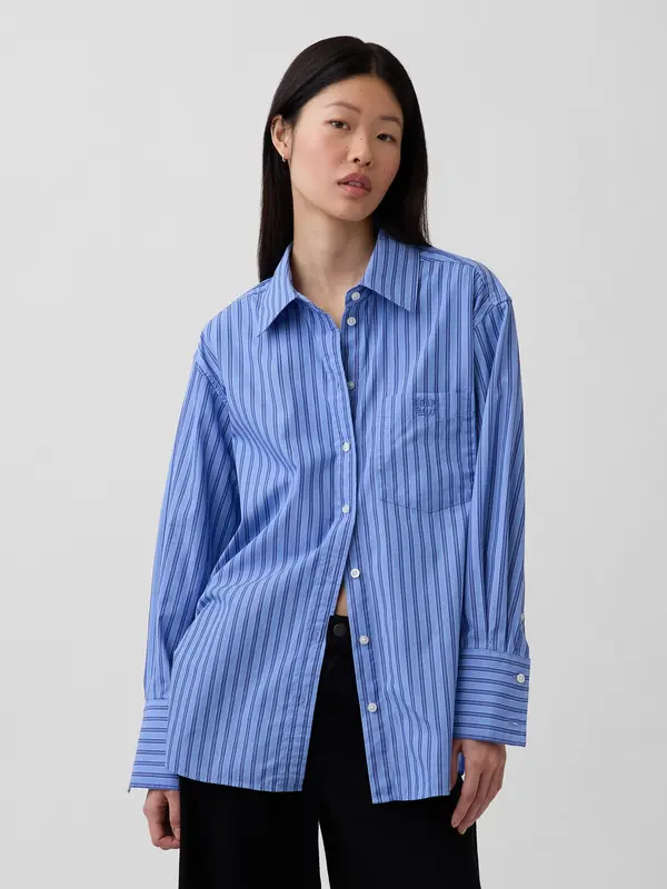 GAP GAP Oversize Poplin srajca z logotipom