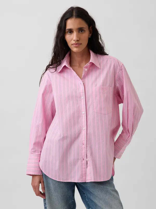 GAP GAP Oversize Poplin srajca z logotipom