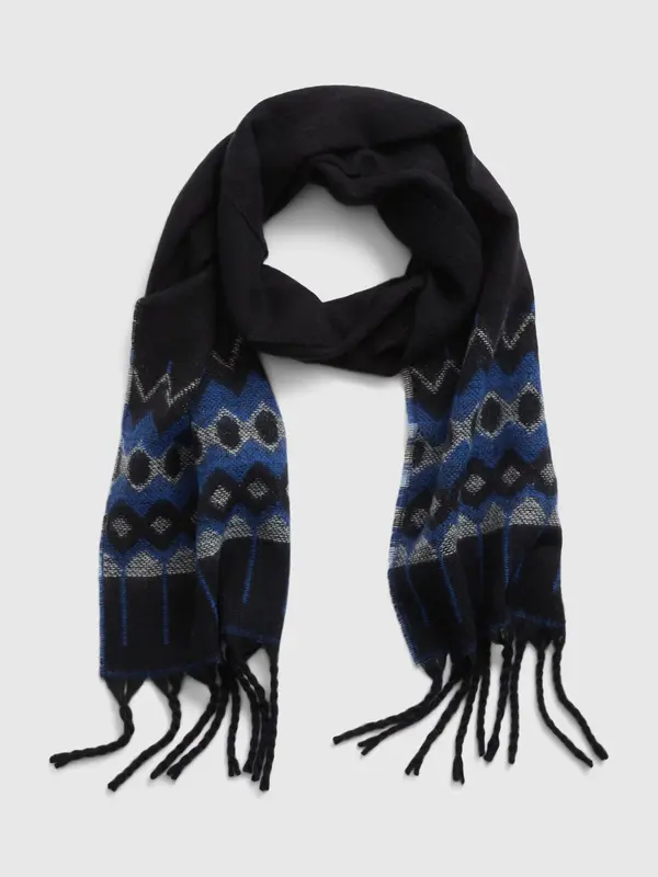 GAP GAP Patterned Fringed Scarf - Women's