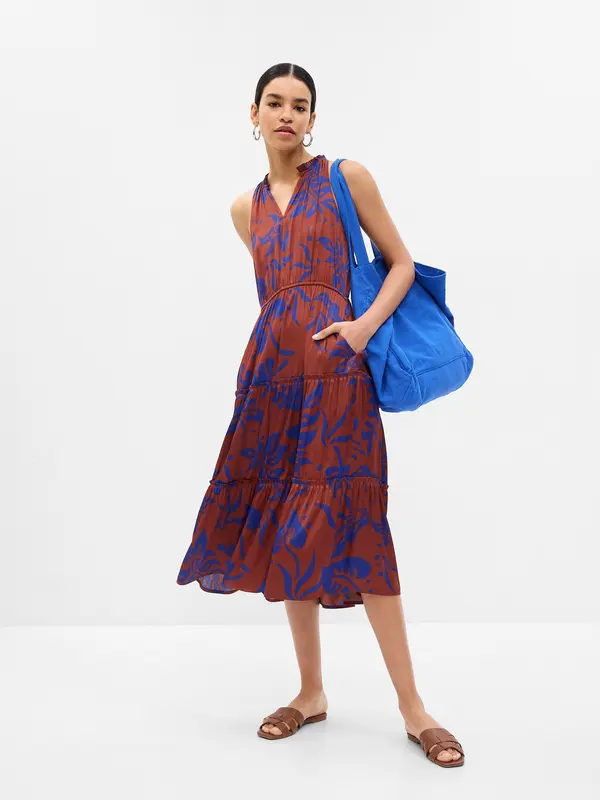 GAP GAP Patterned Midi Dress - Ladies