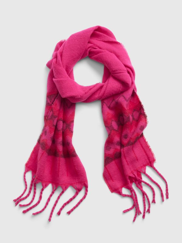 GAP GAP Patterned Scarf with Fringe - Women