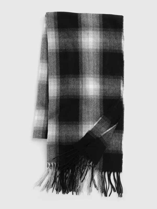 GAP GAP Plaid Scarf with Fringe - Men's