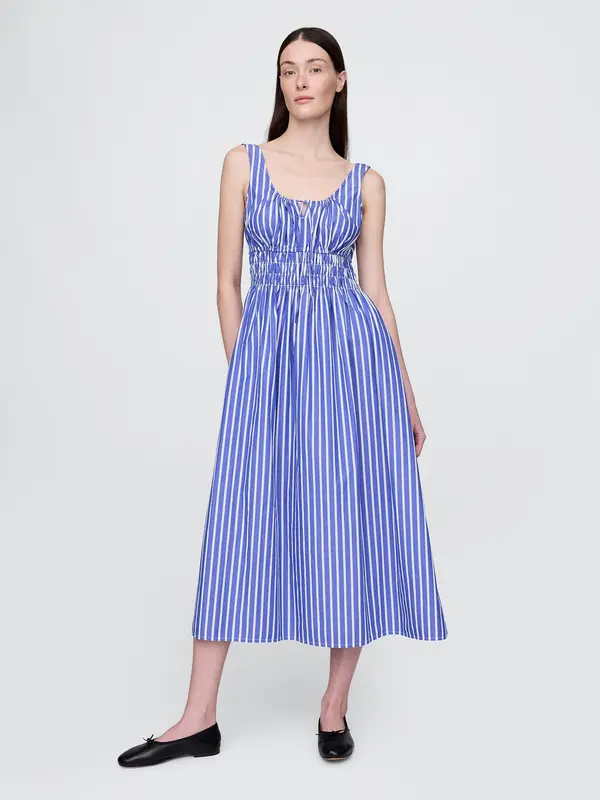 GAP GAP Poplin midi dress with pockets - Women's