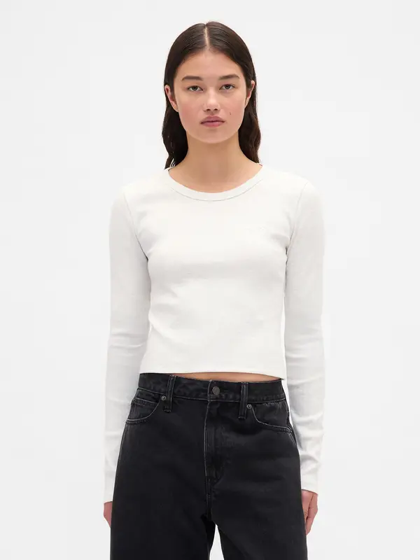 GAP GAP Ribbed Crop T-Shirt - Women's