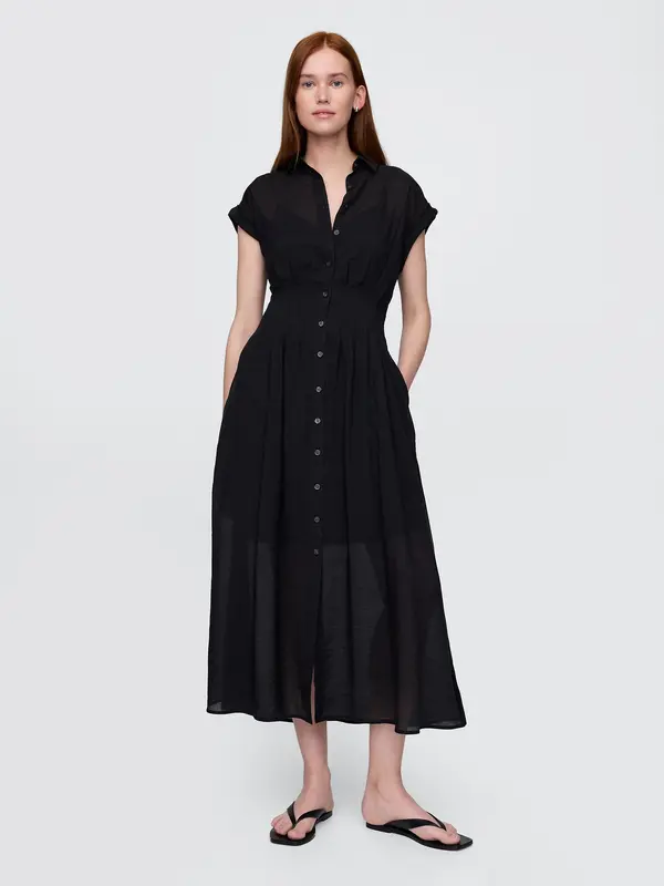 GAP GAP Shirt Midi Dress - Women's