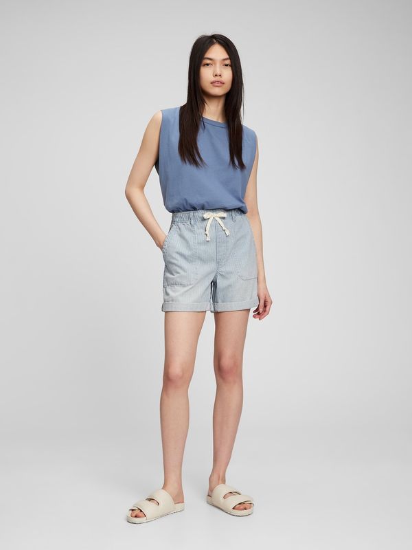 GAP GAP Striped Denim Shorts - Women