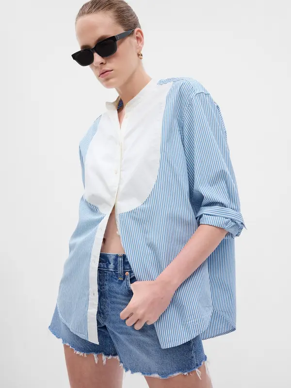 GAP GAP Striped Oversize Shirt - Ladies