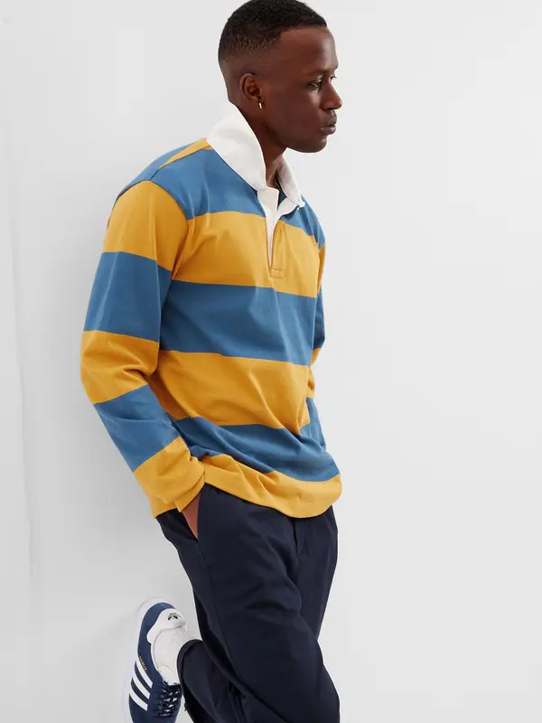 GAP GAP Striped Polo Rugby T-Shirt - Mens