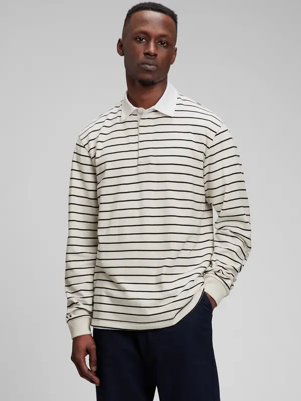 GAP GAP Striped Polo Rugby T-Shirt - Mens