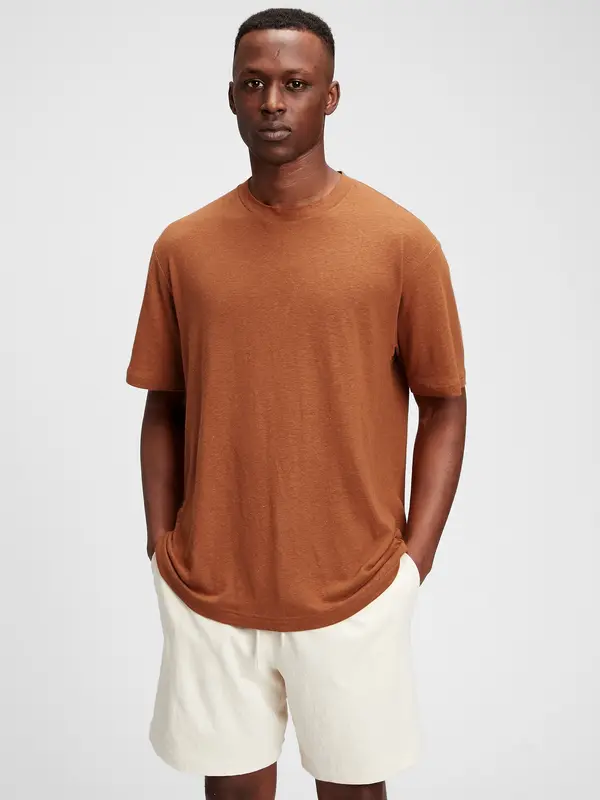 GAP GAP T-shirt short sleeve linen t-shirt - Men's