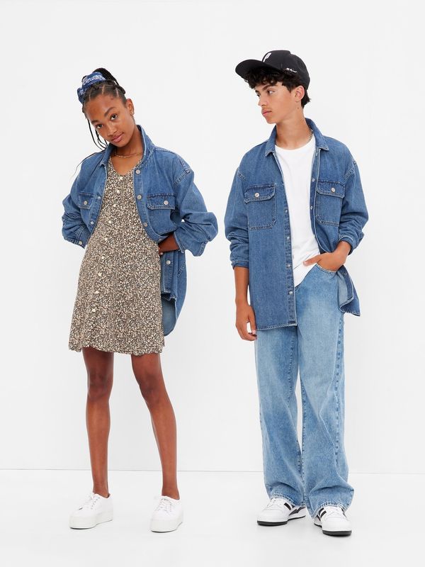 GAP GAP Teen Denim Oversized Shirt - Boys