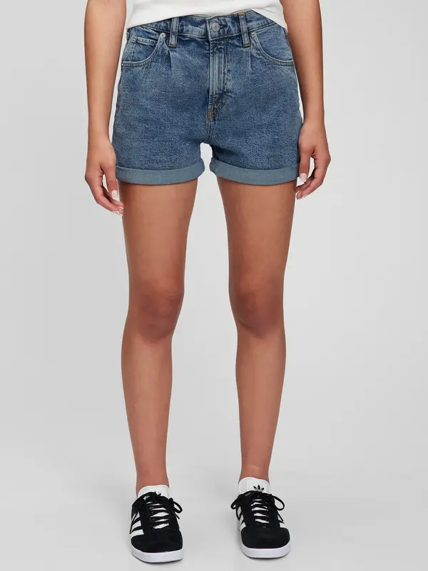 GAP GAP Teen Denim Shorts Mom Washwell - Girls