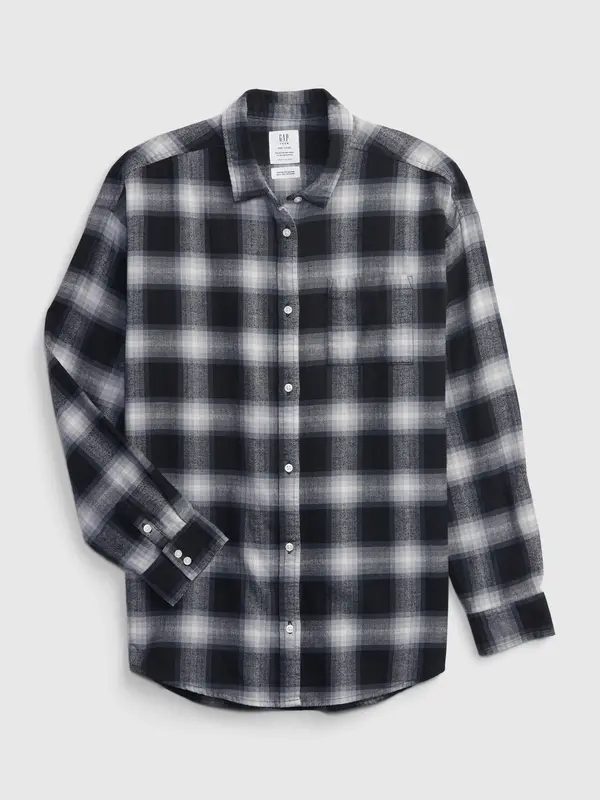 GAP GAP Teen Flannel Shirt Checkered Organic - Girls