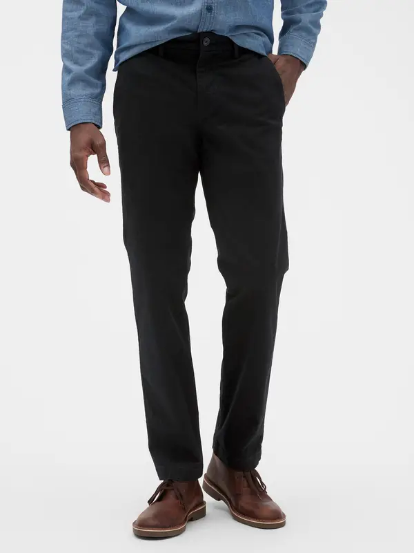 GAP GAP Trousers essential khakis in straight fit with Flex - Mens