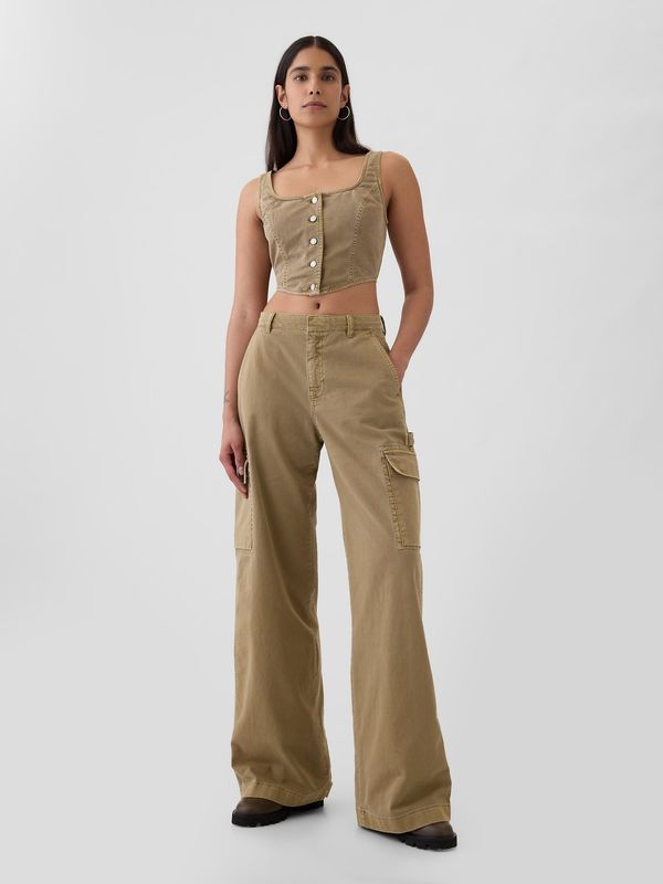 GAP GAP Trousers with pockets Baggy Khaki Cargo - Women's