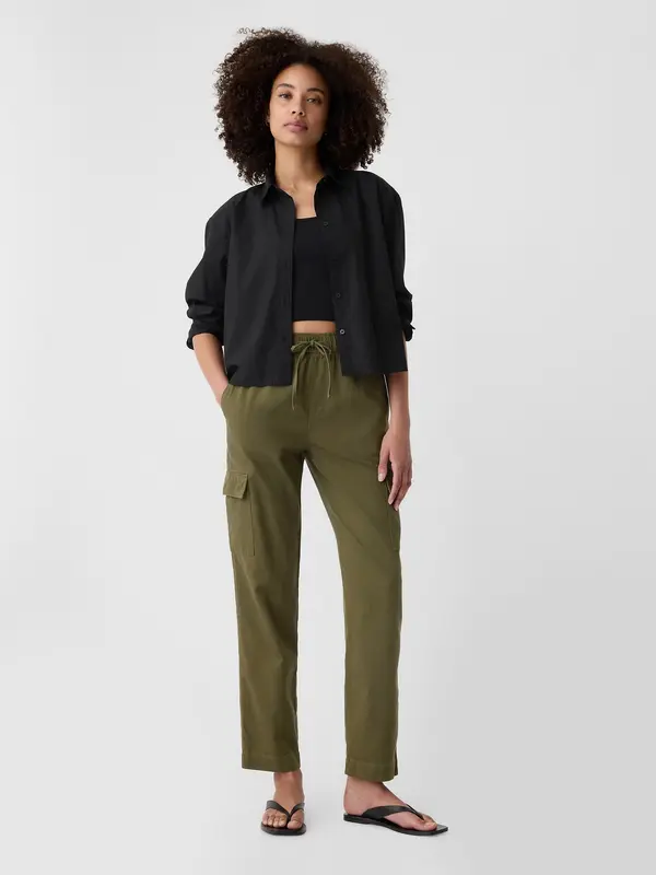 GAP GAP Trousers with Pockets Mid Rise Easy Cargo - Ladies