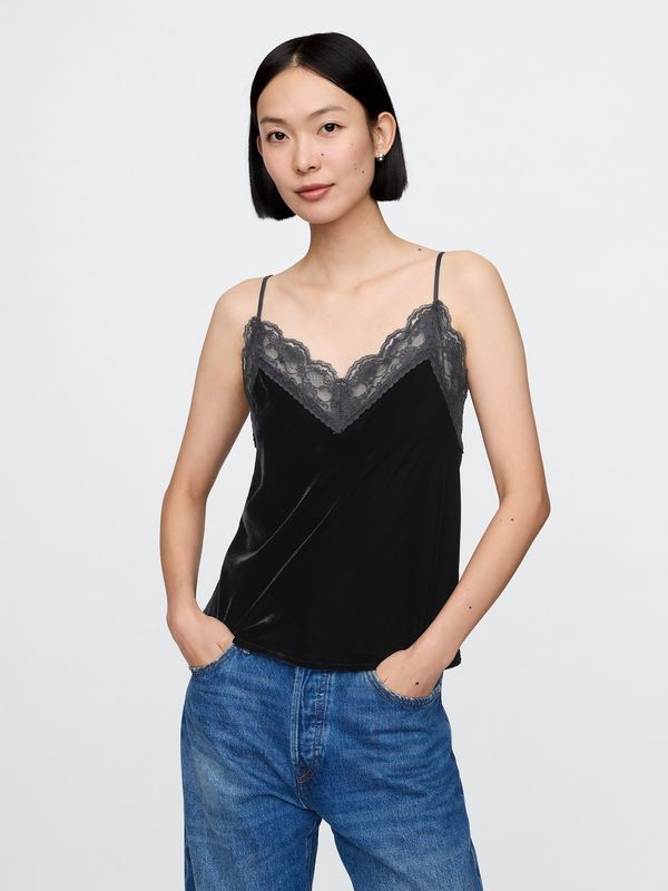 GAP GAP Velvet tank top with lace - Women's