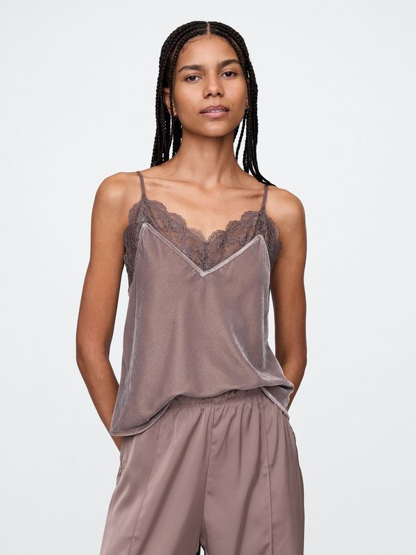 GAP GAP Velvet tank top with lace - Women's