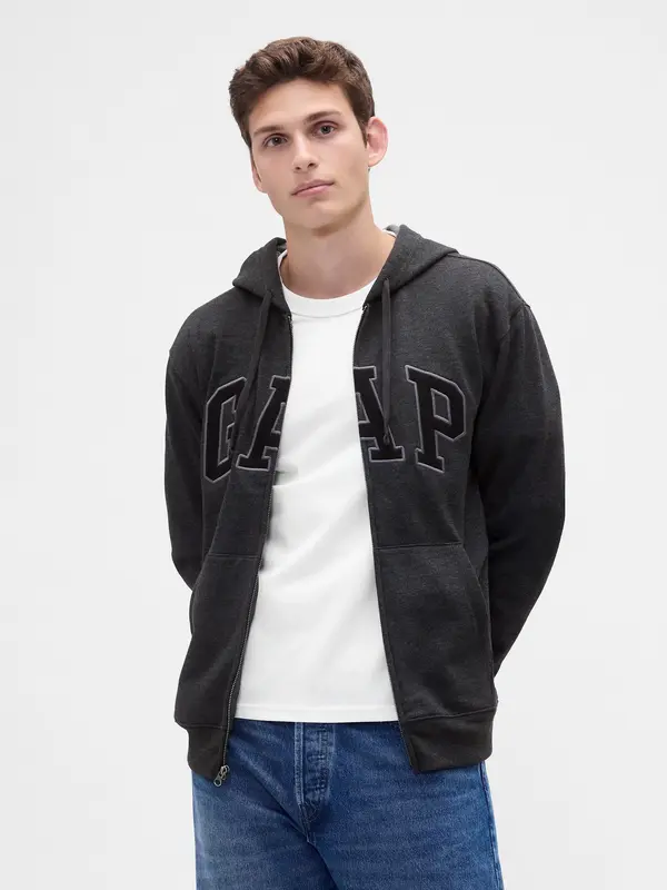 GAP GAP Zip-up hoodie with logo - Men's