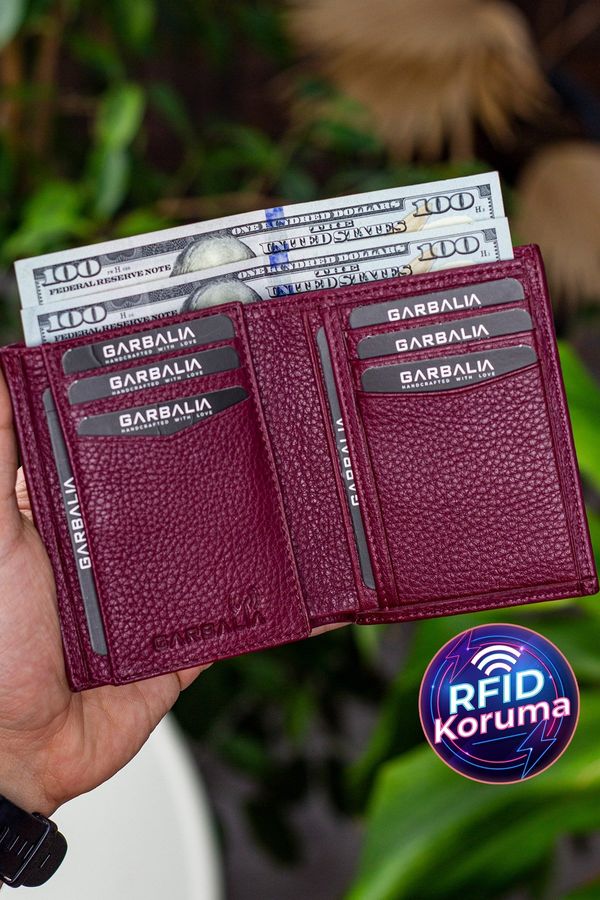 Garbalia Garbalia Men's Claret Red Kevin Genuine Leather Wallet