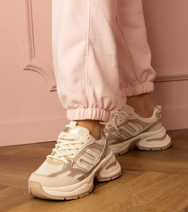 Gemre Gemre Beige Aries chunky sole sports sneakers