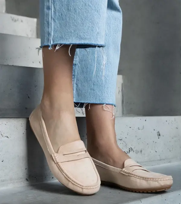 Gemre Gemre Beige eco-suede loafers Cellarengo