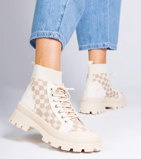 Gemre Gemre Beige platform sneaker boots Sarida