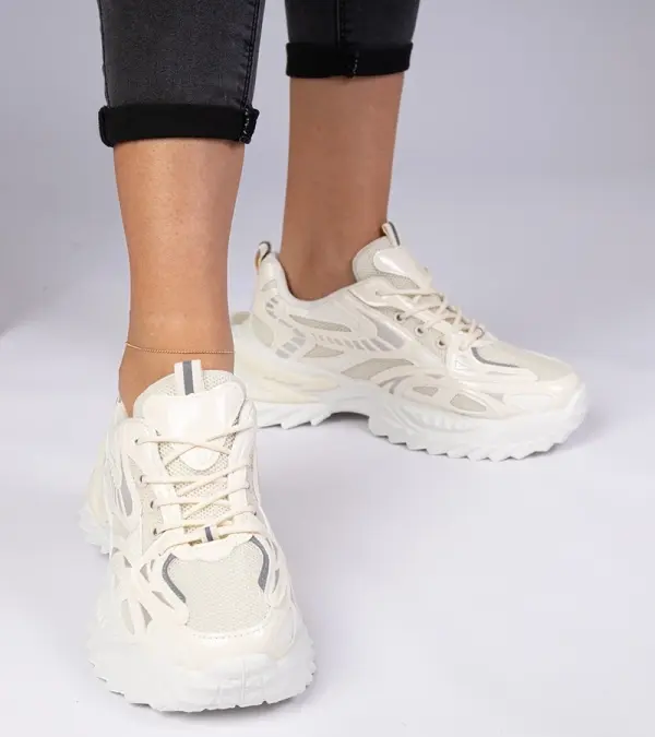 Gemre Gemre Beige sports sneakers with a chunky sole Lirata