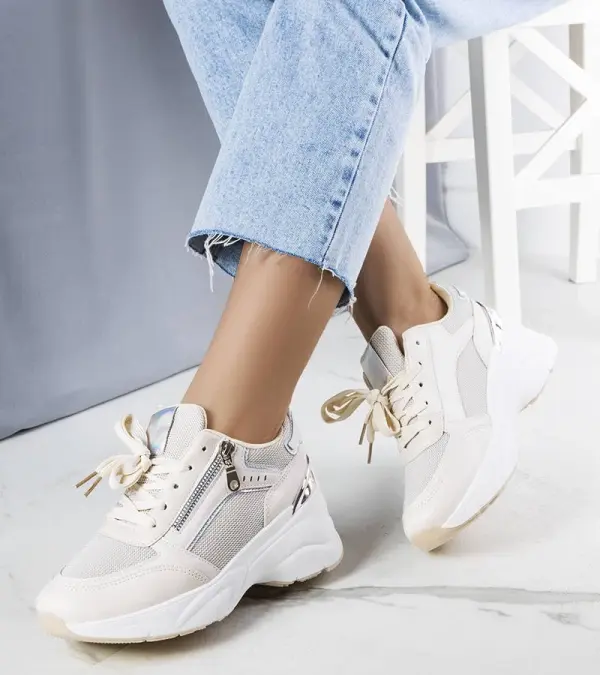 Gemre Gemre Beige wedge sneakers Stacey