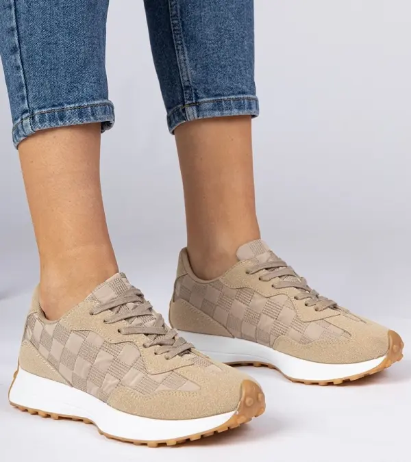 Gemre Gemre Beige Women's Sports Sneakers Samara