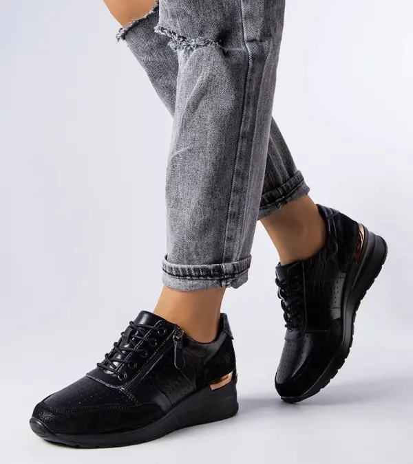 Gemre Gemre Black lace-up leather Jazzar shoes