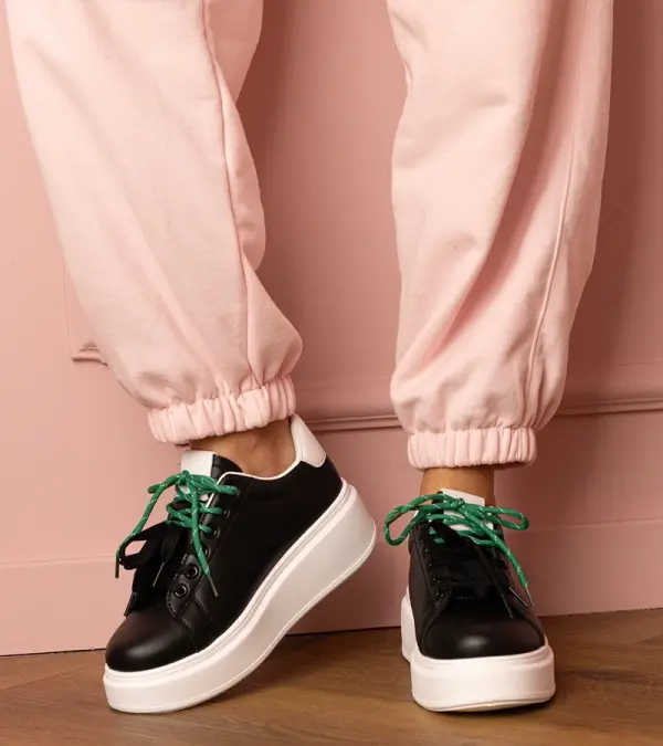 D/CEO Gemre Black sports platform sneakers Kler